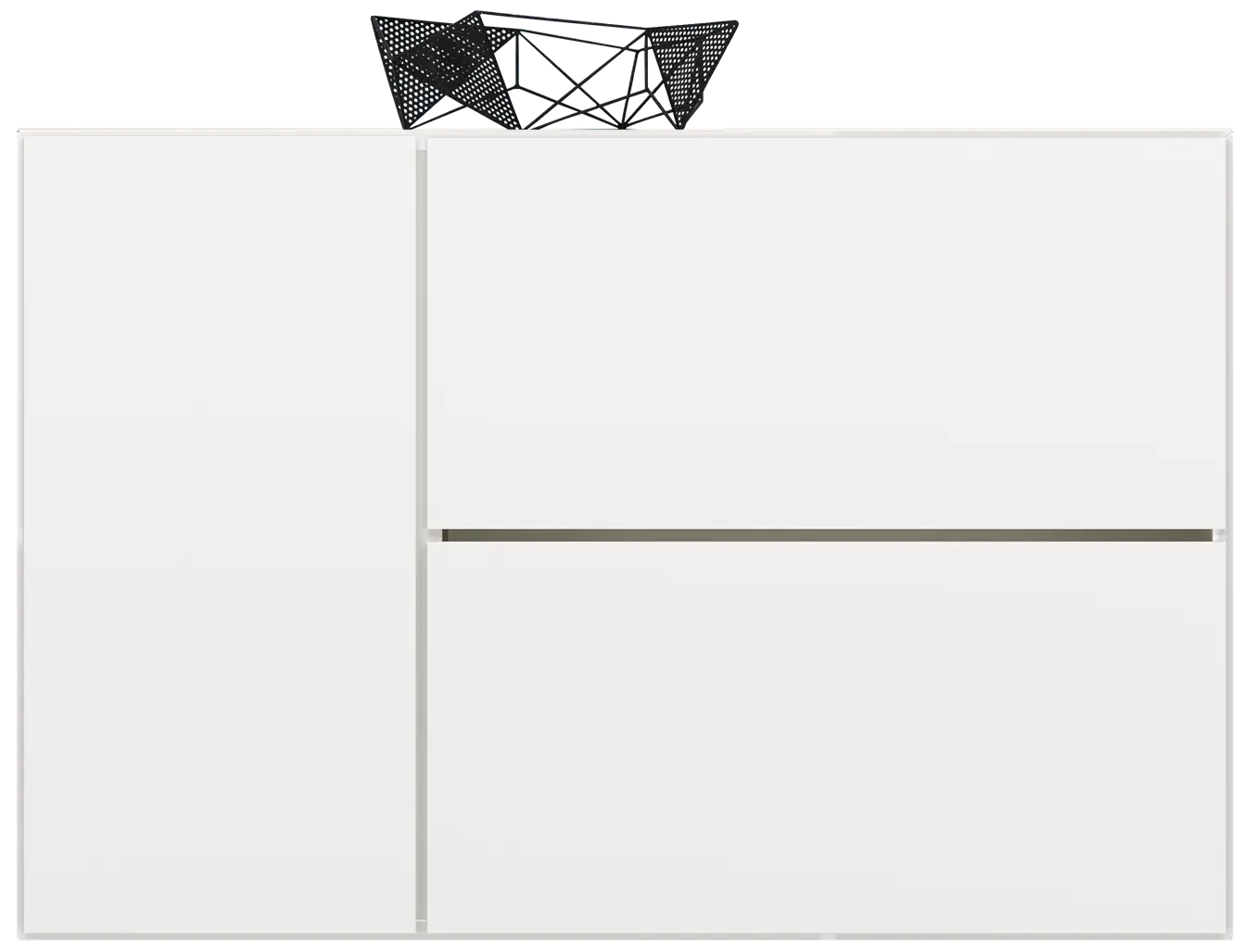 Lugano wall mounted wall system with drop down door